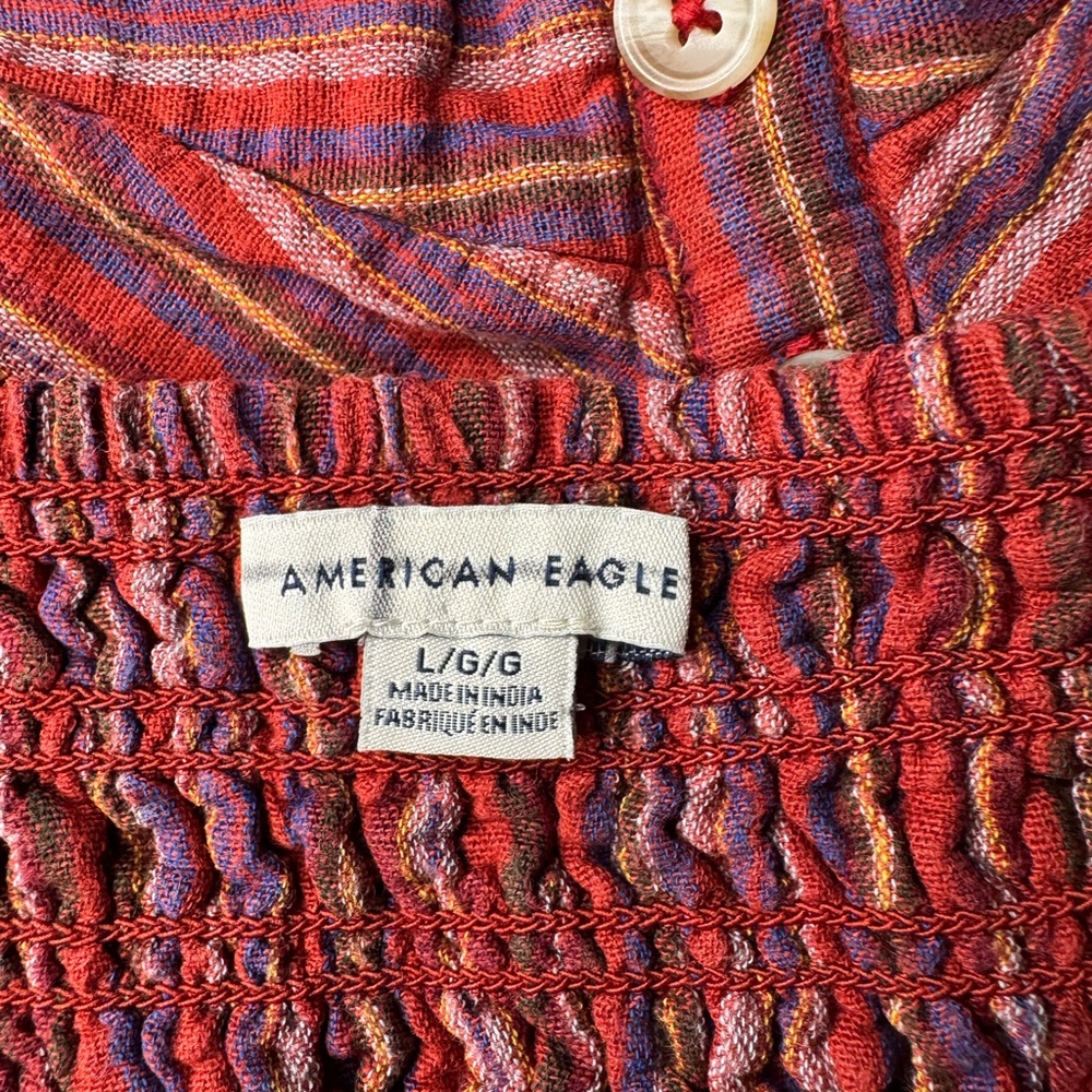 American Eagle Outfitters Multicolor Striped Crop Top - Picture 2 of 5